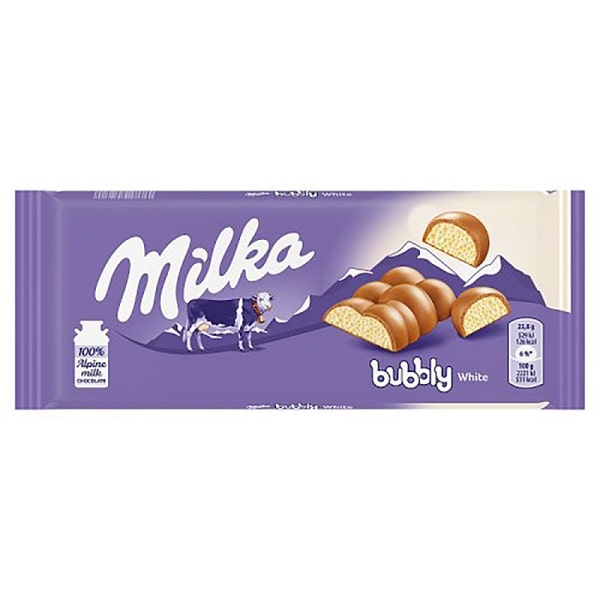 شکلات میلکا بابلی وایت آلمانی - Milka Bubbly White