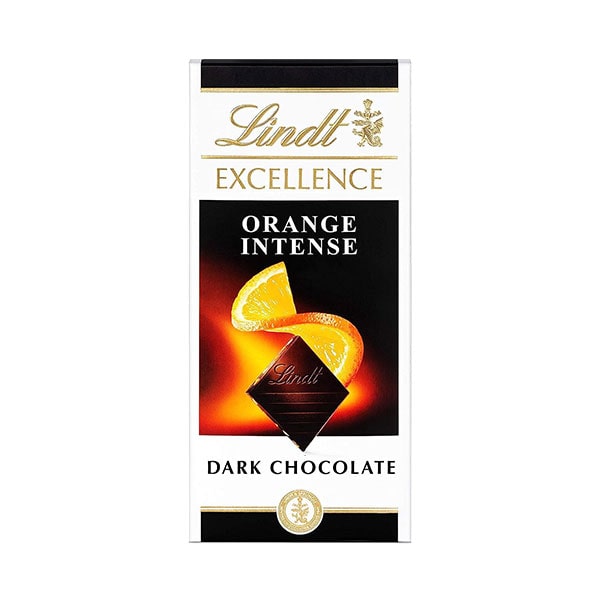 شکلات تلخ لینت با طعم پرتقال  و تکه های بادام - Lindt Excellence Intense ORANGE