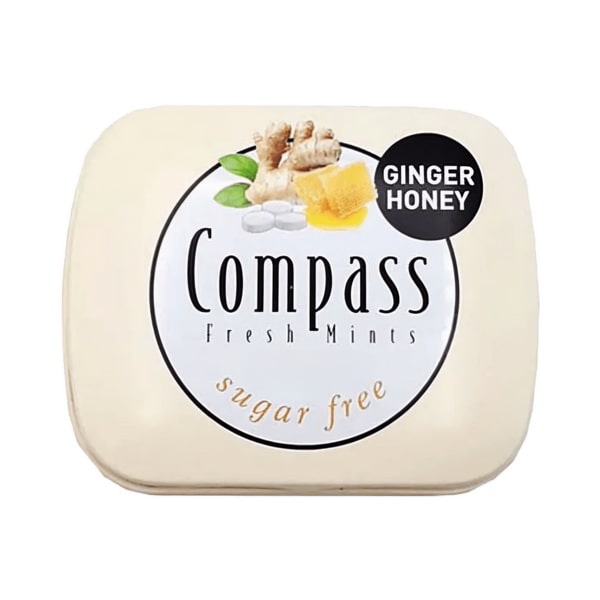 قرص خوشبو کننده دهان کامپس عسل و زنجبیل  بدون شکر - Compass GINGER HONEY