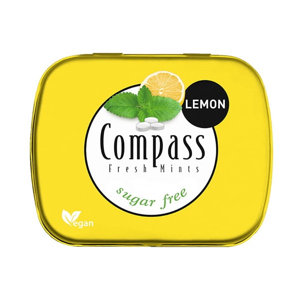 قرص خوشبو کننده دهان کامپس لیمویی  بدون شکر - Compass LEMON