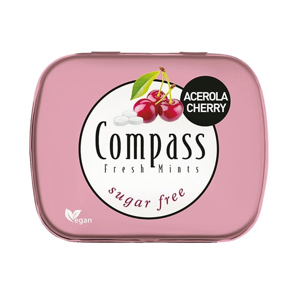 قرص خوشبو کننده دهان کامپس با طعم گیلاس  بدون شکر - Compass ACEROLA CHERRY